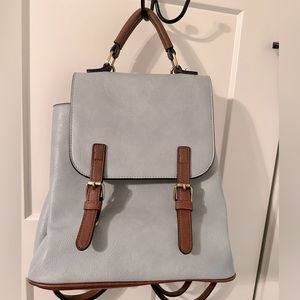 Jen & Co blue leather backpack